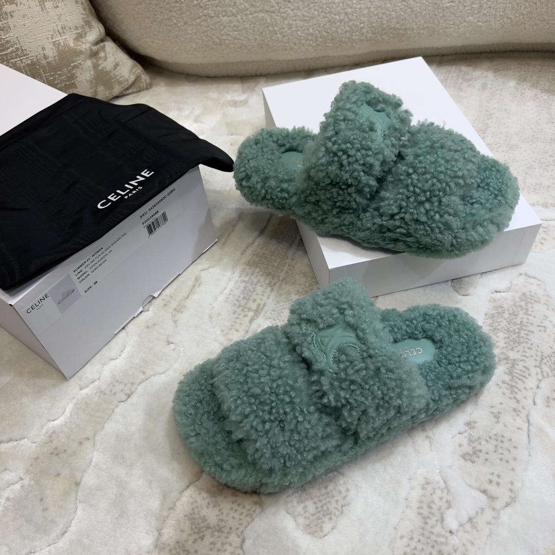 셀린느 울 개선문 퍼 슬리퍼 상세 이미지 8