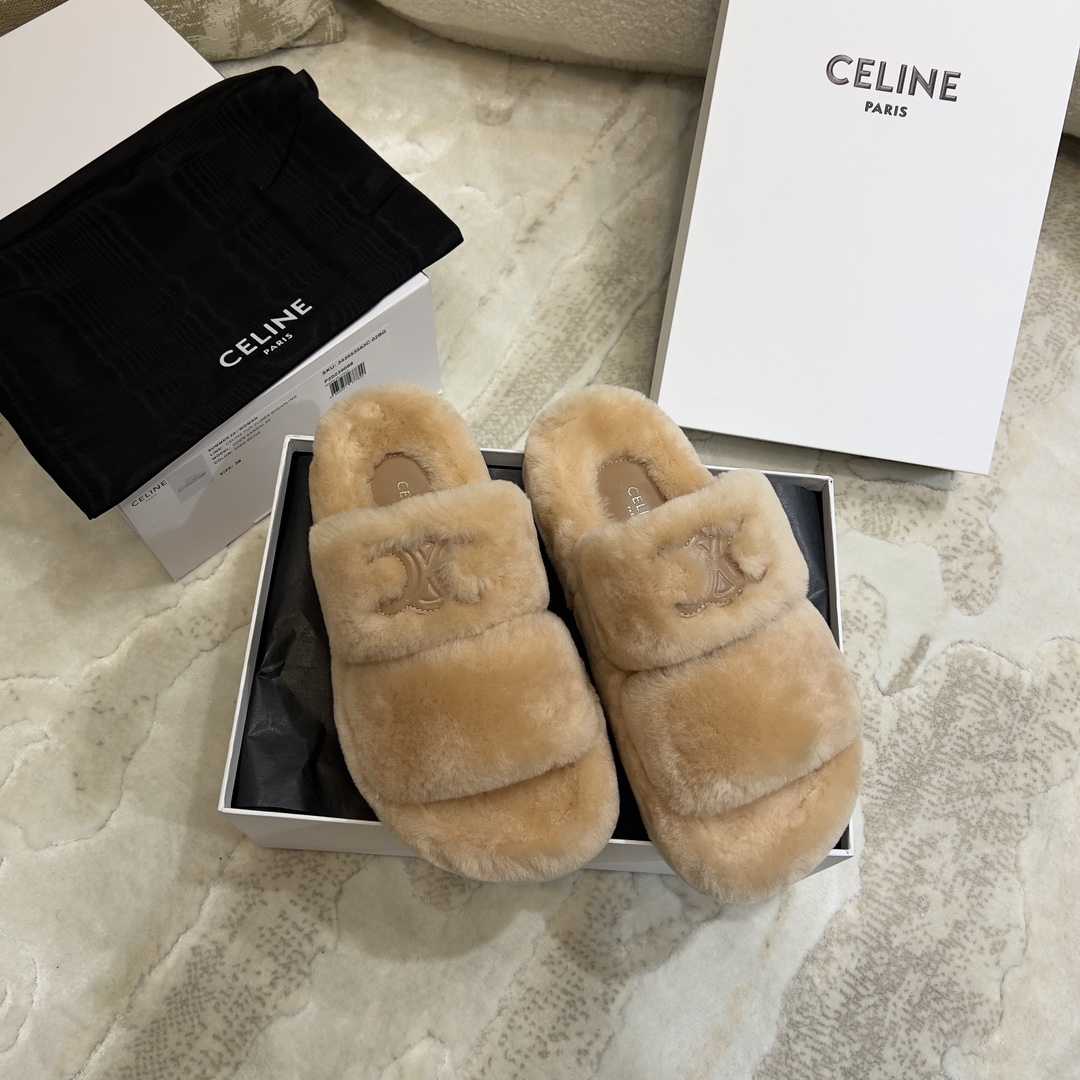 셀린느 울 퍼 슬리퍼 상세 이미지 2