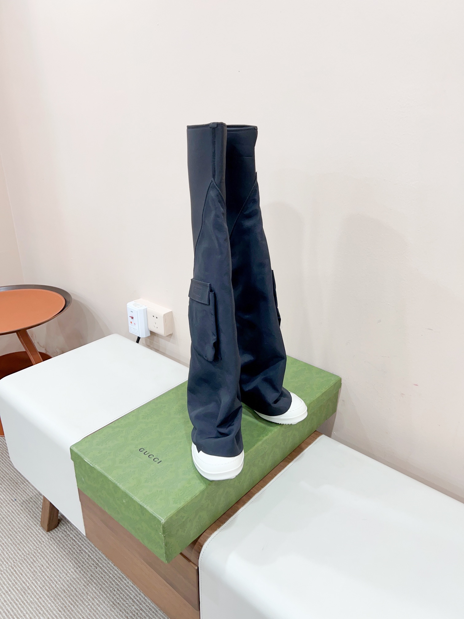 Rick Owens 2023 SS Certified: DRKSHDW Sole-Source Crotch Boots Available in Size 35-40