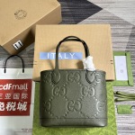 Gucci Replica
 Tote Bags Black Green Cotton