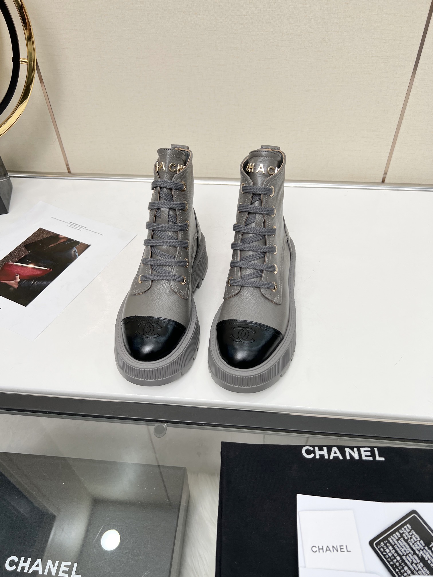 NO:650062,B Chanel autumn and winter new thick-soled Martin boots 35-43., boots, chanel, boots19860909B香奈儿秋冬新款厚底马丁靴35-43.,靴子,chanel,boots,Women's Shoes