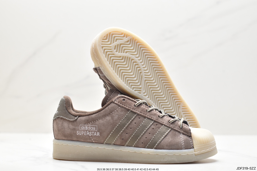 Adidas Originals Superstar ”Sail/Green/Lace” shell toe series low-top sneakers IE4728