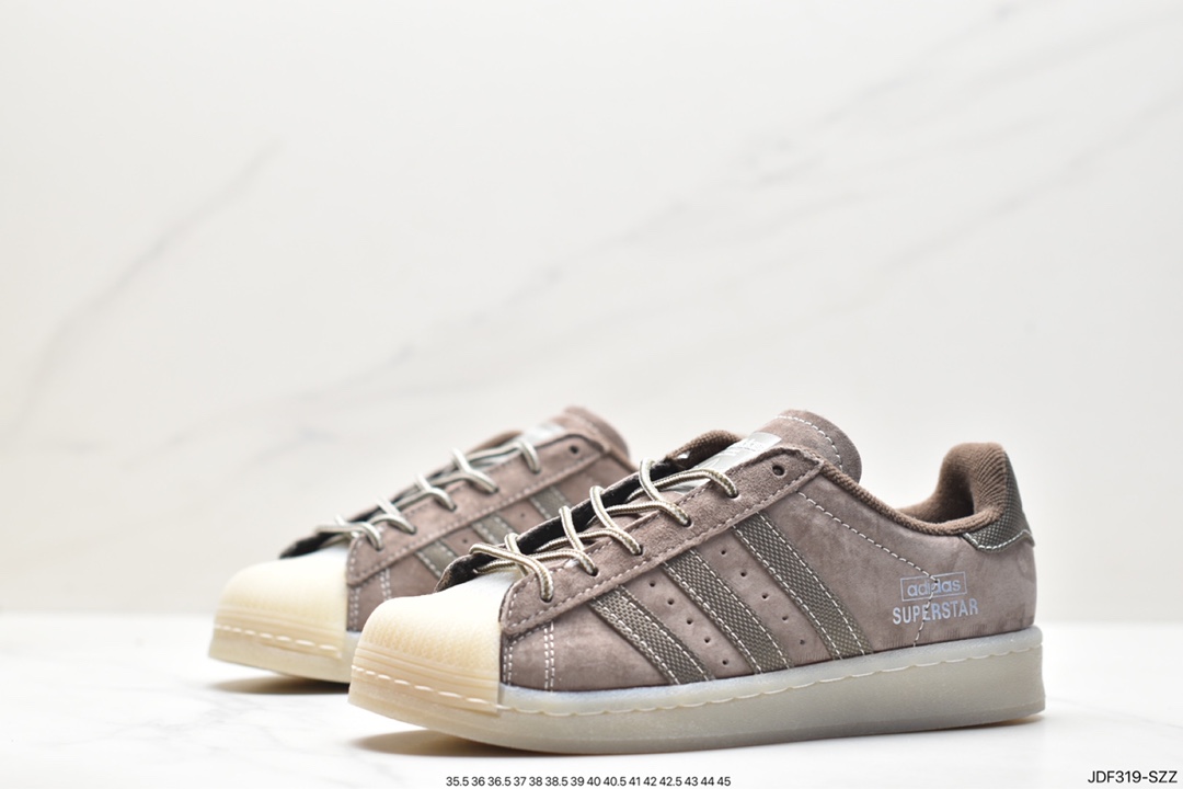 Adidas Originals Superstar ”Sail/Green/Lace” shell toe series low-top sneakers IE4728