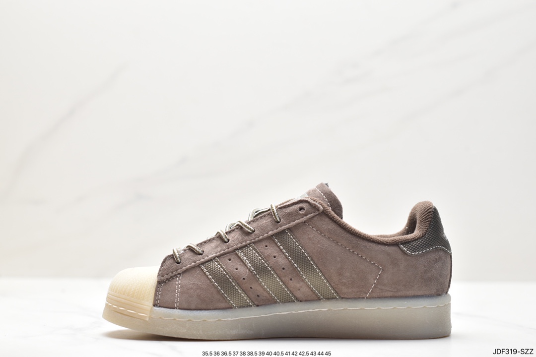 Adidas Originals Superstar ”Sail/Green/Lace” shell toe series low-top sneakers IE4728