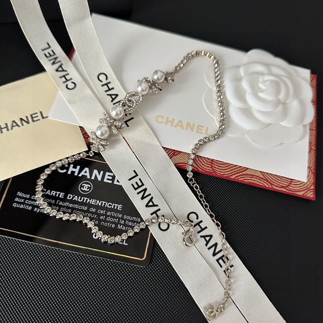 Chanel香奈儿中古字母项链小香家