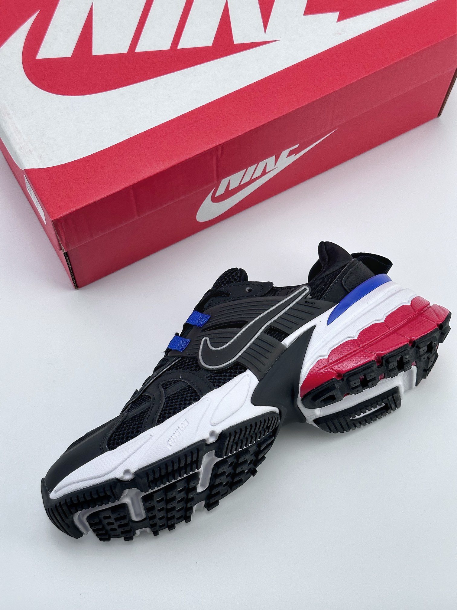 NIKE V2K Runtekk black, blue, red, shock-absorbing, non-slip retro low-top running shoes FD0736-106