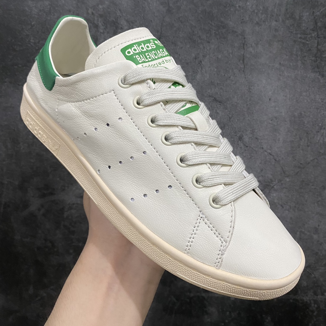 [Good version] Balenciaga x Adidas Originals StanSmith Paris Balenciaga joint Smith distressed style sneakers HP6784