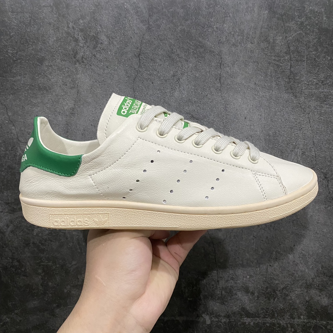 [Good version] Balenciaga x Adidas Originals StanSmith Paris Balenciaga joint Smith distressed style sneakers HP6784