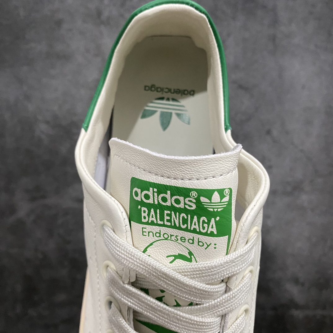 [Good version] Balenciaga x Adidas Originals StanSmith Paris Balenciaga joint Smith distressed style sneakers HP6784