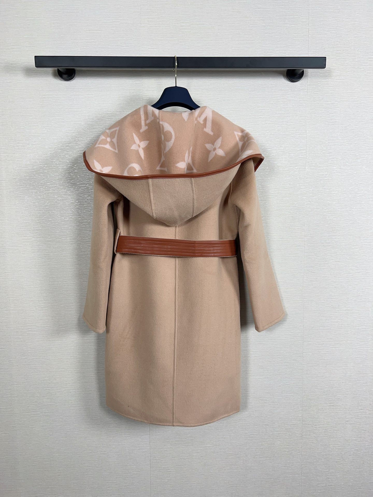 Louis Vuitton Tan Monogram Belted Coat