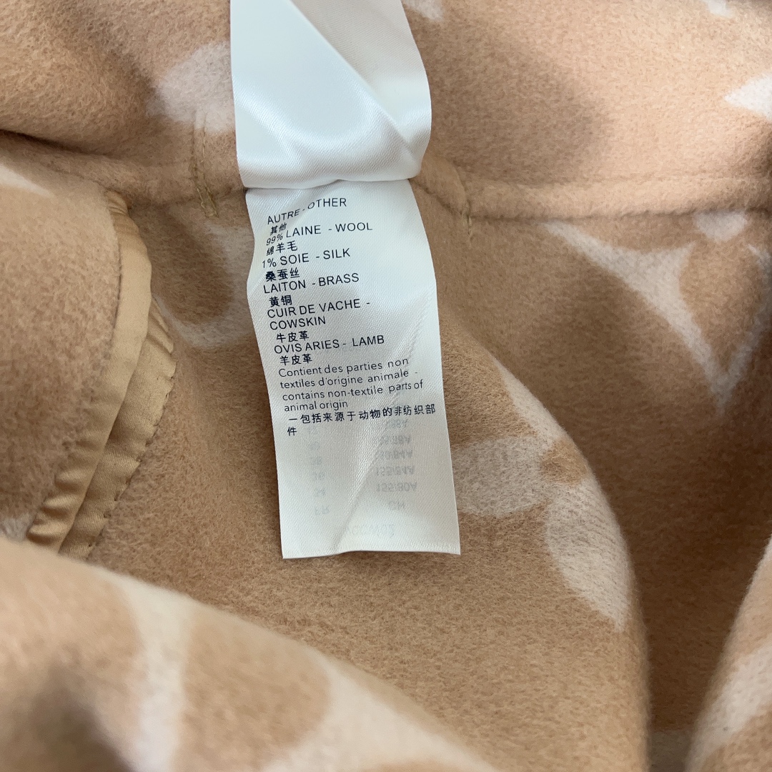 Louis Vuitton Tan Monogram Belted Coat