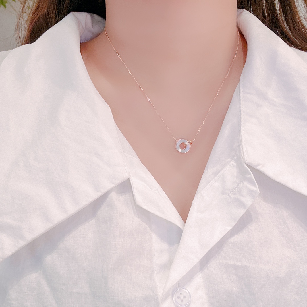 シックS925スターリングシルバーネックレスシルバー プロポーズ