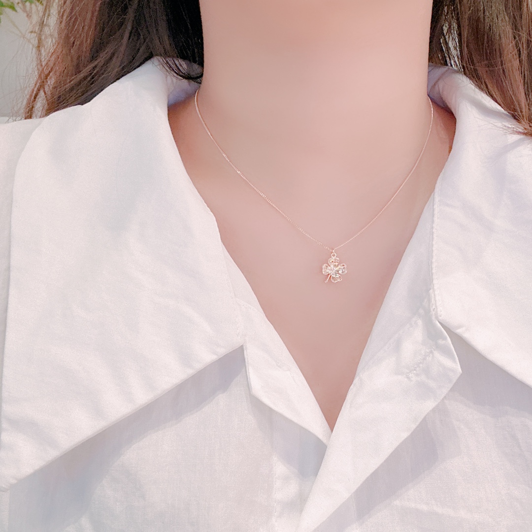 ラグジュアリーS925スターリングシルバーネックレスゴールド ギフト