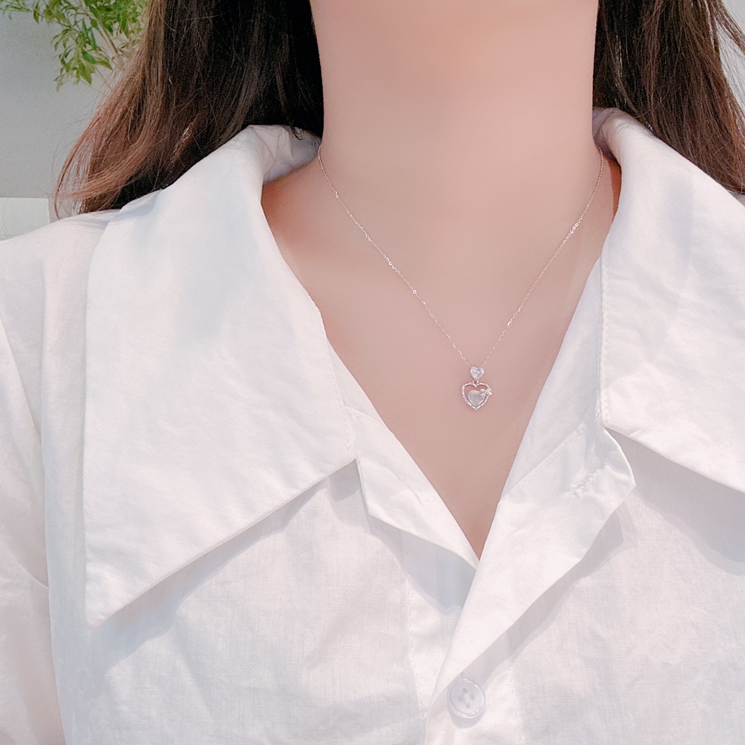 Nickel Free Silver Necklace Ethereal Office Silver