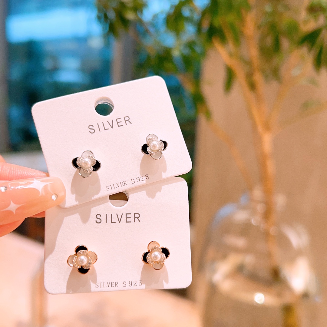 Fine Silver Earrings Ins Style Self-love Gold