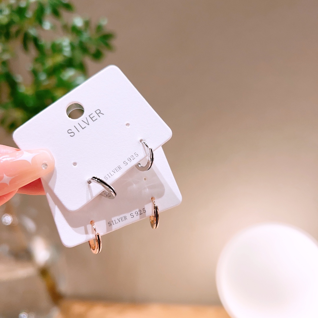 High Polish Silver Ear Cuffs Artistic Gift for Her Silver