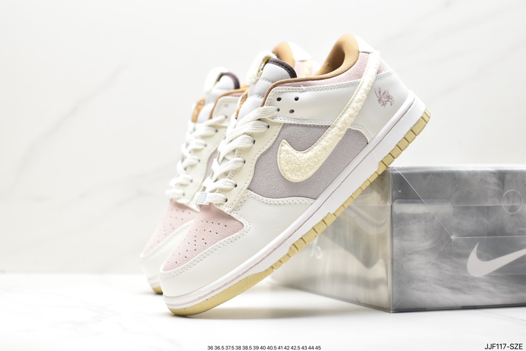 Nike SB Dunk Low ”Year of the Rabbit” dunk series low-top casual sports skateboard shoes ”Light brown beige rabbit” FD4203-211