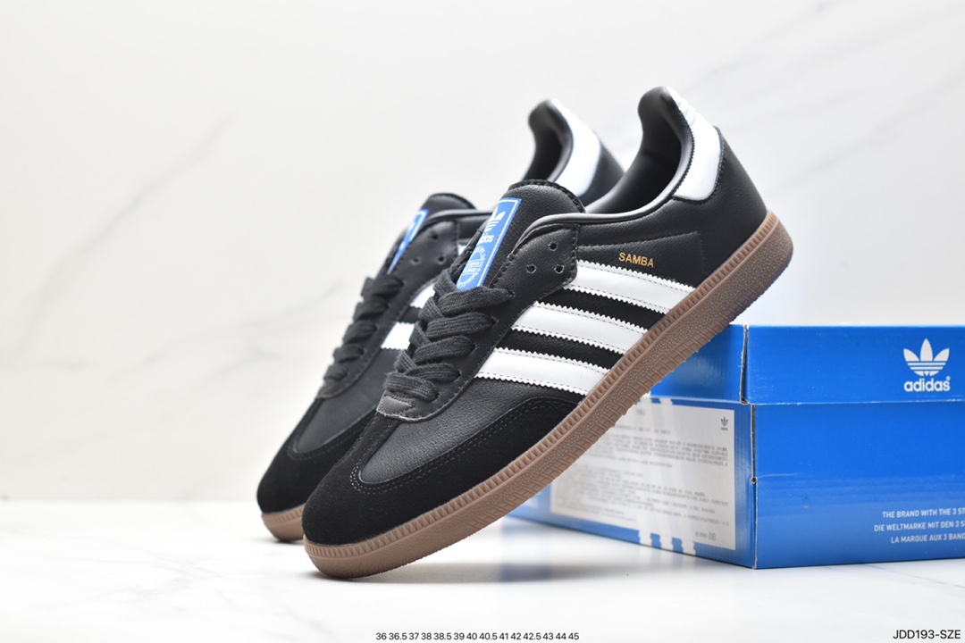 120 Adidas Originals Samba Vegan OG桑巴舞系列绅士德训足球风百搭低帮休闲运动板鞋 GZ4730