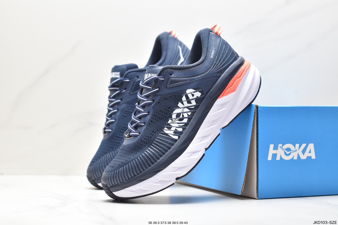 160 HOKA ONE ONE Bondi 7 余文乐同款 机能缓震跑鞋 1110519