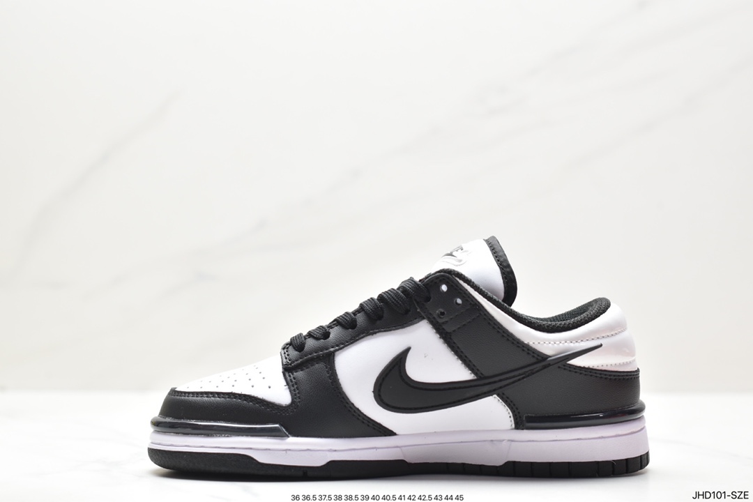 Nike SB Dunk Low Twist ”Panda” Dunk Enhanced Edition Skateboard Shoes ”Black and White Panda Three-Dimensional Hook” DZ2794-001