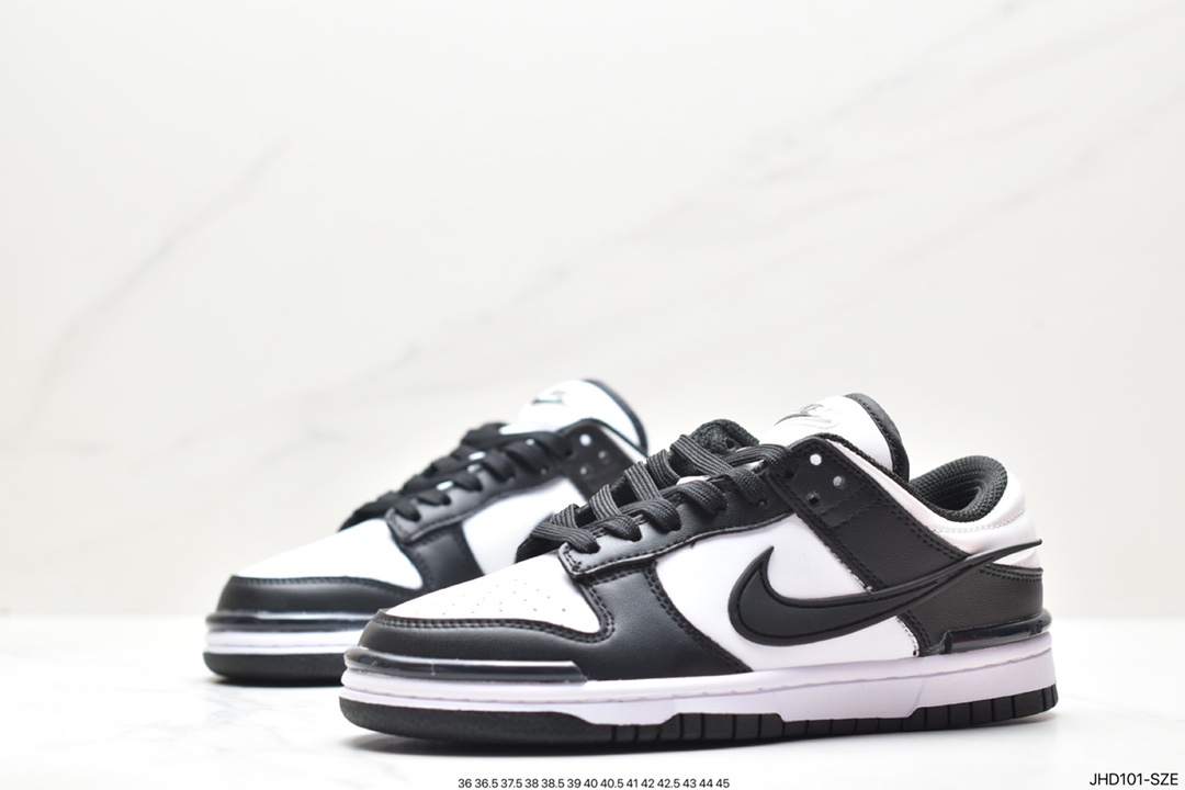 Nike SB Dunk Low Twist ”Panda” Dunk Enhanced Edition Skateboard Shoes ”Black and White Panda Three-Dimensional Hook” DZ2794-001