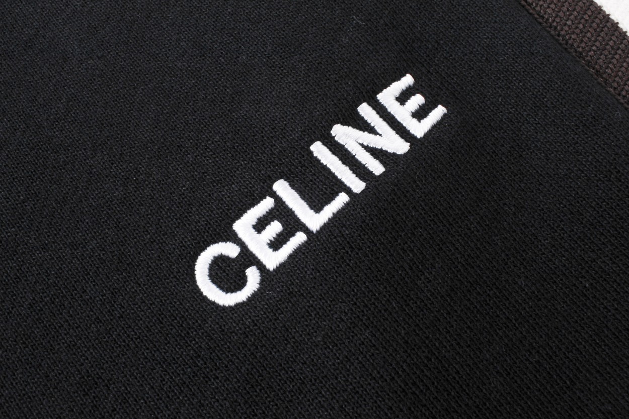 Celine/赛琳 24Fw 侧边织带刺绣字母束脚长裤