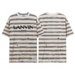 Lanvin Clothing T-Shirt Unisex Cotton Summer Collection Short Sleeve