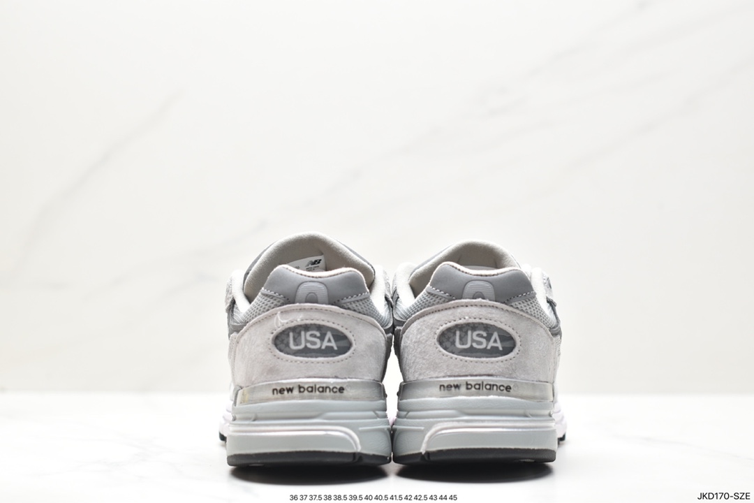 New Balance Made in USA MR993 series American-made classic retro casual sports all-match dad running shoes ”Joint Milky White Rock Gray” MR993BK