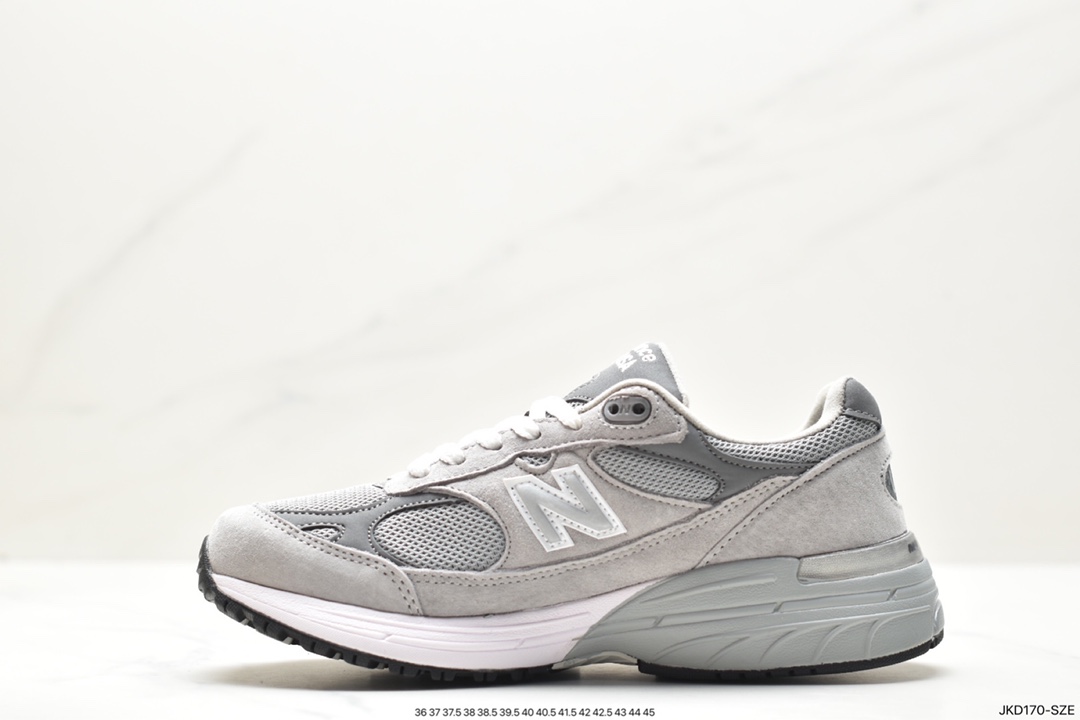 New Balance Made in USA MR993 series American-made classic retro casual sports all-match dad running shoes ”Joint Milky White Rock Gray” MR993BK