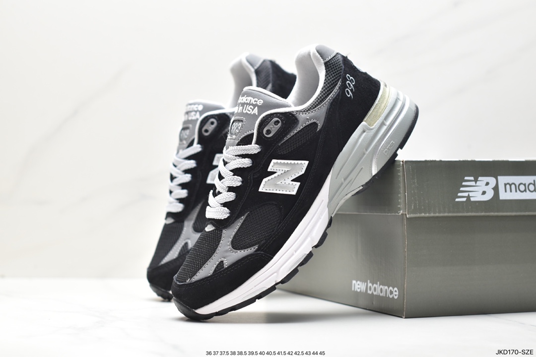 New Balance Made in USA MR993 series American-made classic retro casual sports all-match dad running shoes MR993BK