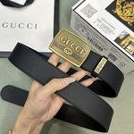 Gucci 1:1
 Belts Set With Diamonds Steel Buckle Cowhide Genuine Leather