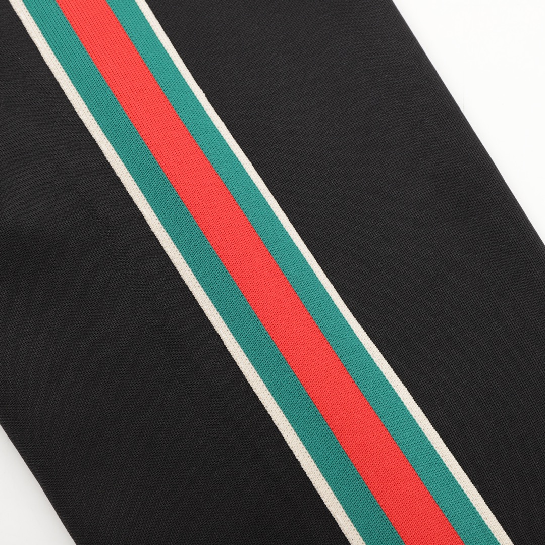 GUCCI/古驰 彩色条纹织带贴饰长裤