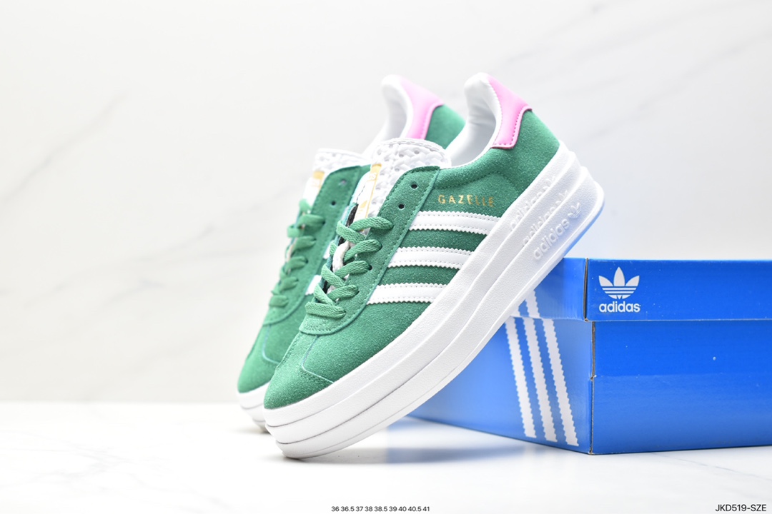 Adidas Gazelle Bold w low-top retro versatile casual sports shoes HB003