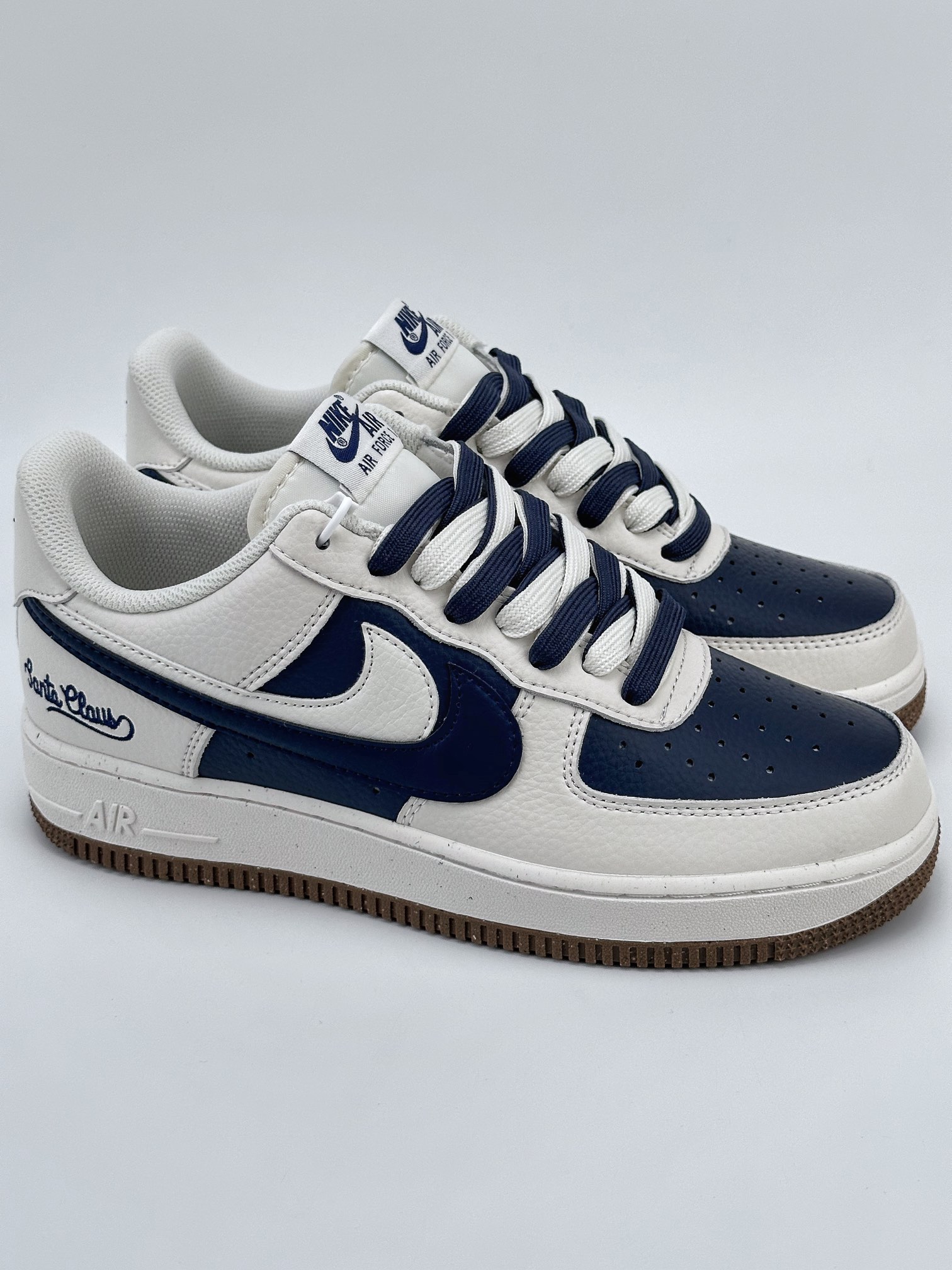 Nike Air Force 1 Low 07 Dark Blue Beige Double Hook CC2569-066