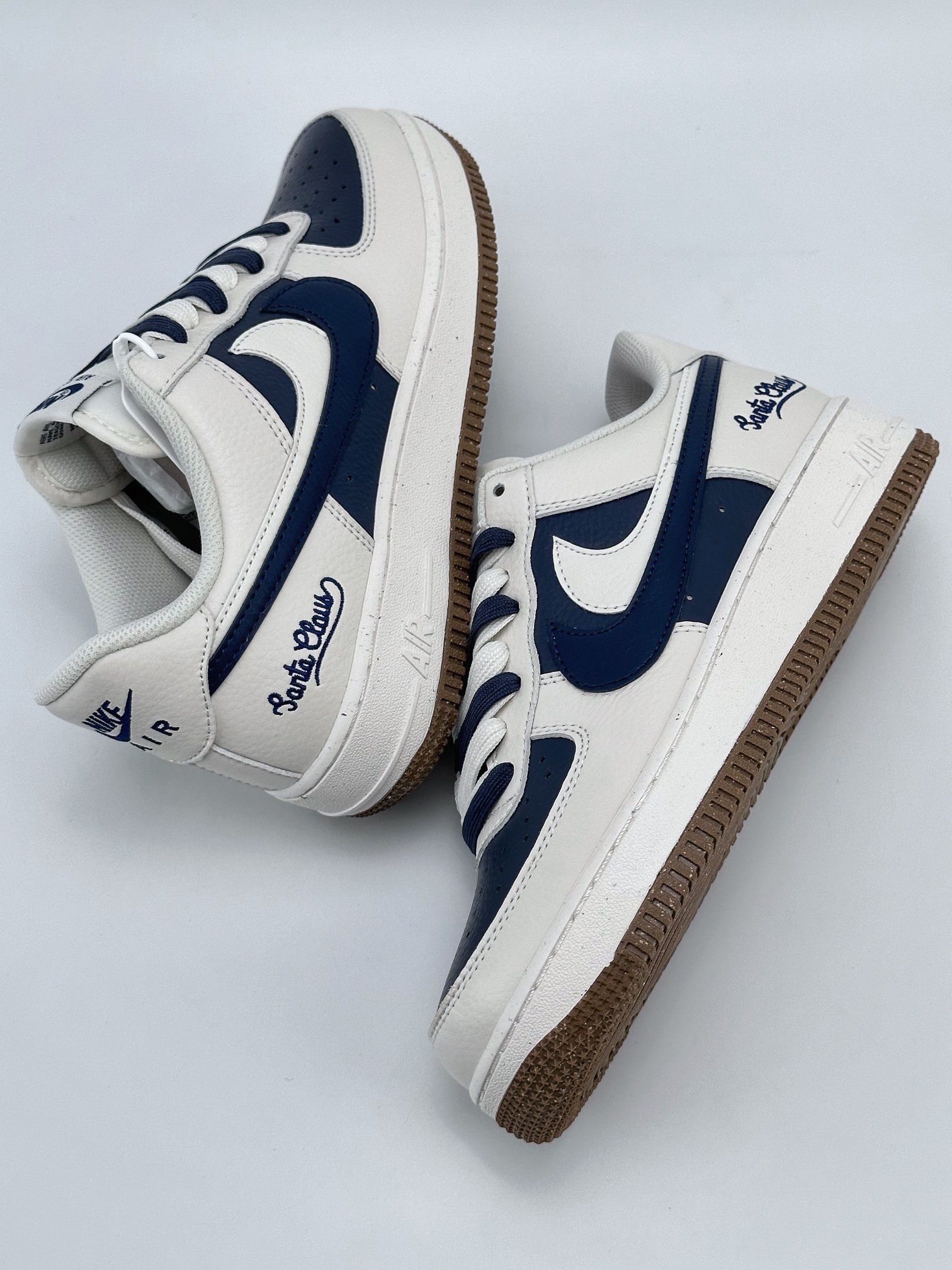 Nike Air Force 1 Low 07 Dark Blue Beige Double Hook CC2569-066