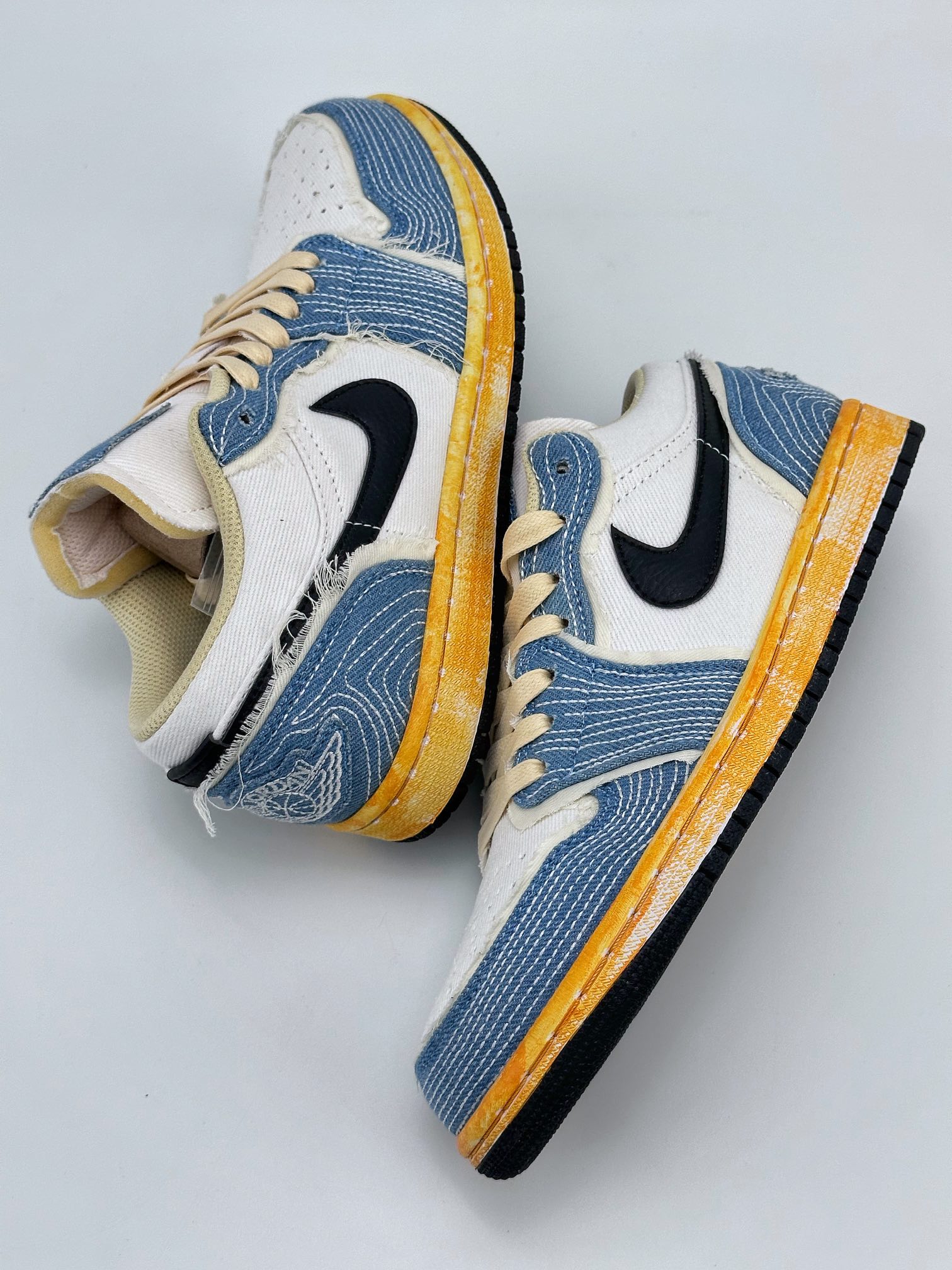 Air Jordan 1 Low SE ”Sashiko” canvas washed denim distressed FN7670-493