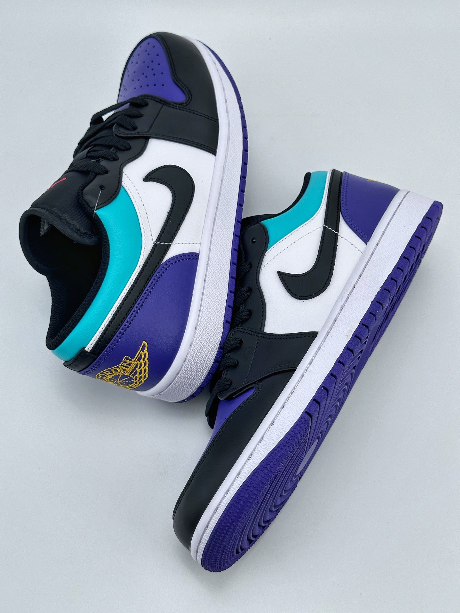 Air Jordan 1 Low White Black Purple 553558-154