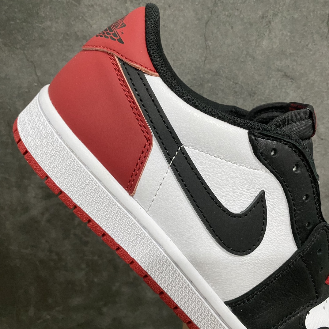 [OG version] Air Jordan 1 Low ”Black Toe” AJ1 Jordan 1 new black toe culture casual sports shoes CZ0790-106