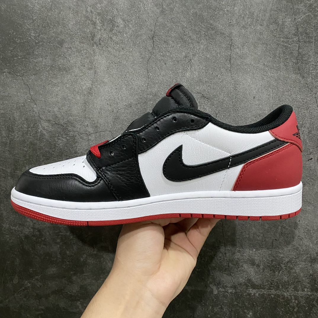 [OG version] Air Jordan 1 Low ”Black Toe” AJ1 Jordan 1 new black toe culture casual sports shoes CZ0790-106