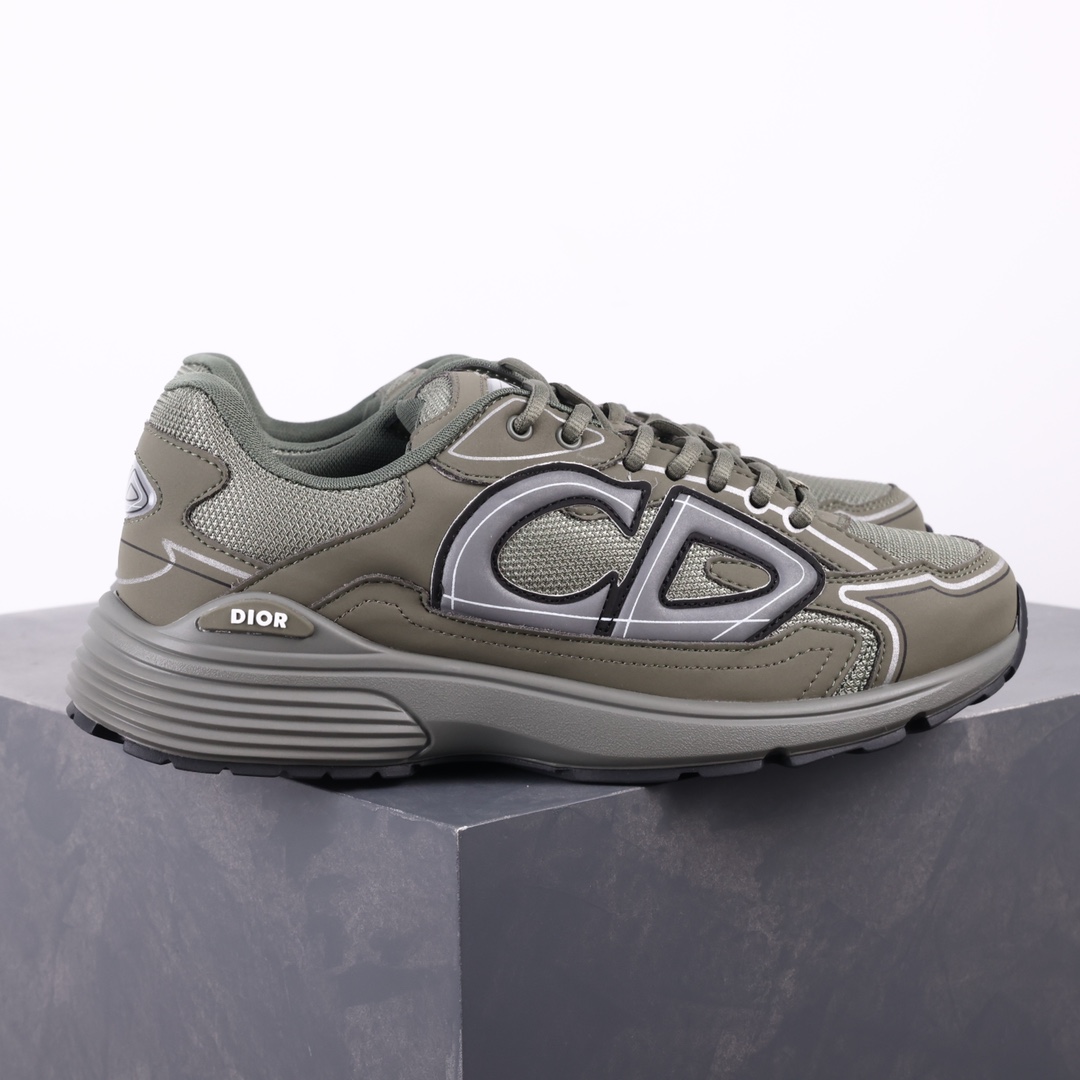 Dior B30 CD Shoes Olive Green