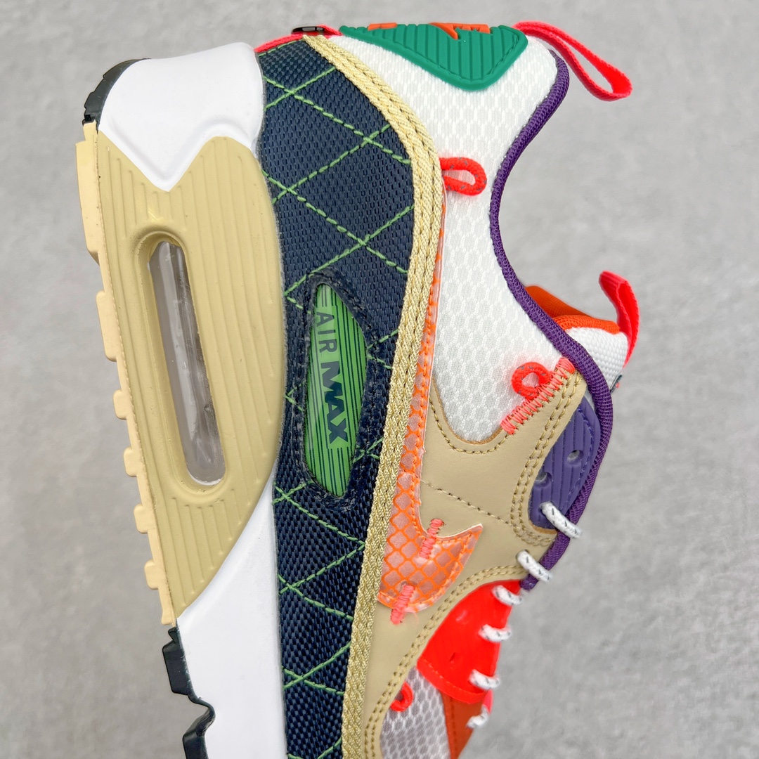 图片[6]-＃MX版 NK Air MAX 90 气垫复古减震跑步鞋 CJ9078-784 经典重温 独家陆续补货 外单专供大厂出品 品质稳定 一百余色 终端操作 Air Max 90于1990年推出 来自Air Max系列 在Air Max 1的基础上改进而得 增加了气垫面积 外型上也更为流线 最特別的就是加入了菱纹塑胶嵌板 为Air Max 90增添了许多潮流气息 皮革鞋面 造就出色耐穿性和支撑力 Max Air缓震配置搭配泡棉中底 令Air Max 90轻盈而舒适 华夫格橡胶外底 铸就Air Max 90非凡的抓地力 而Air Max 90不仅是一双跑鞋 它成功跨越了时间的演进 成为了球鞋文化与潮流圈中最熟为人知的鞋款之一 尺码：36 36.5 37.5 38 38.5 39 40 40.5 41 42 42.5 43 44 44.5 45-选品中心