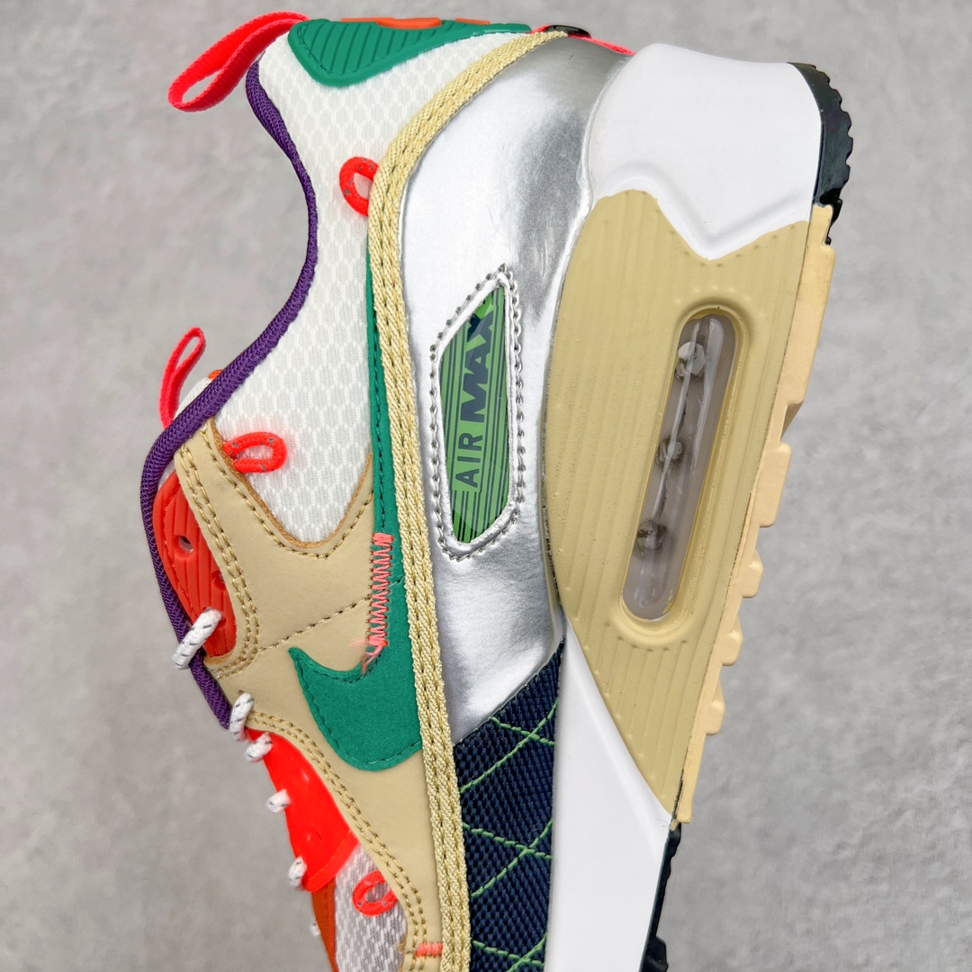图片[7]-＃MX版 NK Air MAX 90 气垫复古减震跑步鞋 CJ9078-784 经典重温 独家陆续补货 外单专供大厂出品 品质稳定 一百余色 终端操作 Air Max 90于1990年推出 来自Air Max系列 在Air Max 1的基础上改进而得 增加了气垫面积 外型上也更为流线 最特別的就是加入了菱纹塑胶嵌板 为Air Max 90增添了许多潮流气息 皮革鞋面 造就出色耐穿性和支撑力 Max Air缓震配置搭配泡棉中底 令Air Max 90轻盈而舒适 华夫格橡胶外底 铸就Air Max 90非凡的抓地力 而Air Max 90不仅是一双跑鞋 它成功跨越了时间的演进 成为了球鞋文化与潮流圈中最熟为人知的鞋款之一 尺码：36 36.5 37.5 38 38.5 39 40 40.5 41 42 42.5 43 44 44.5 45-选品中心