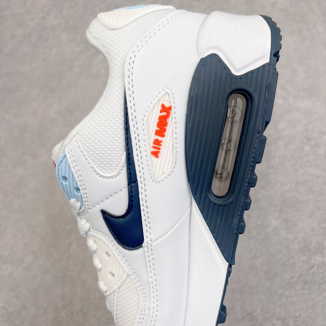 图片[7]-＃MX版 NK Air MAX 90 气垫复古减震跑步鞋 DM2820-100 经典重温 独家陆续补货 外单专供大厂出品 品质稳定 一百余色 终端操作 Air Max 90于1990年推出 来自Air Max系列 在Air Max 1的基础上改进而得 增加了气垫面积 外型上也更为流线 最特別的就是加入了菱纹塑胶嵌板 为Air Max 90增添了许多潮流气息 皮革鞋面 造就出色耐穿性和支撑力 Max Air缓震配置搭配泡棉中底 令Air Max 90轻盈而舒适 华夫格橡胶外底 铸就Air Max 90非凡的抓地力 而Air Max 90不仅是一双跑鞋 它成功跨越了时间的演进 成为了球鞋文化与潮流圈中最熟为人知的鞋款之一 尺码：36 36.5 37.5 38 38.5 39 40 40.5 41 42 42.5 43 44 44.5 45-选品中心