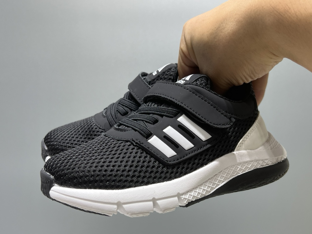 图片[2]-开春福利 A家新款网面魔术贴松紧带儿童运动鞋 尺码：26-37码 经典Adidas款式❤️ 网面拼接，透气又舒适☁️ 耐磨防滑大底，脚感超赞👍🏻-选品中心