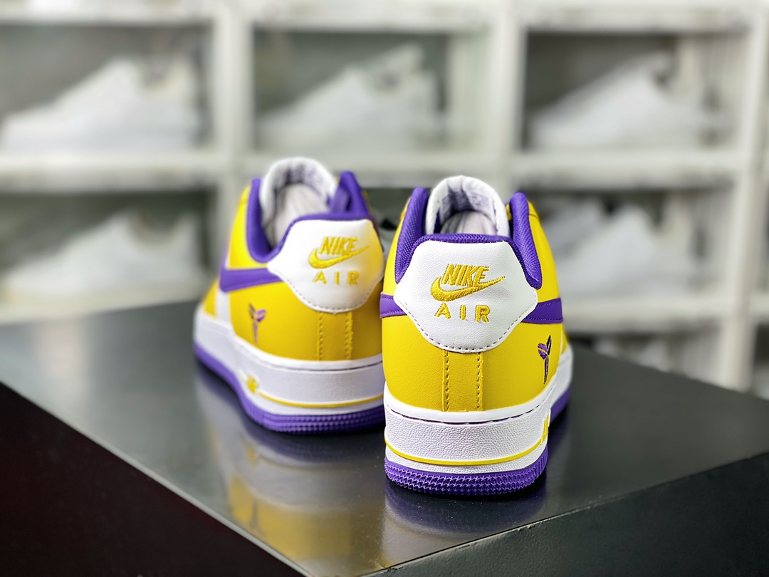 180  Air Force 1'07 Low"Kobe Bryant Edition"空军一号经典低帮百搭休闲运动板鞋“皮革湖人黄紫”FZ1151-100