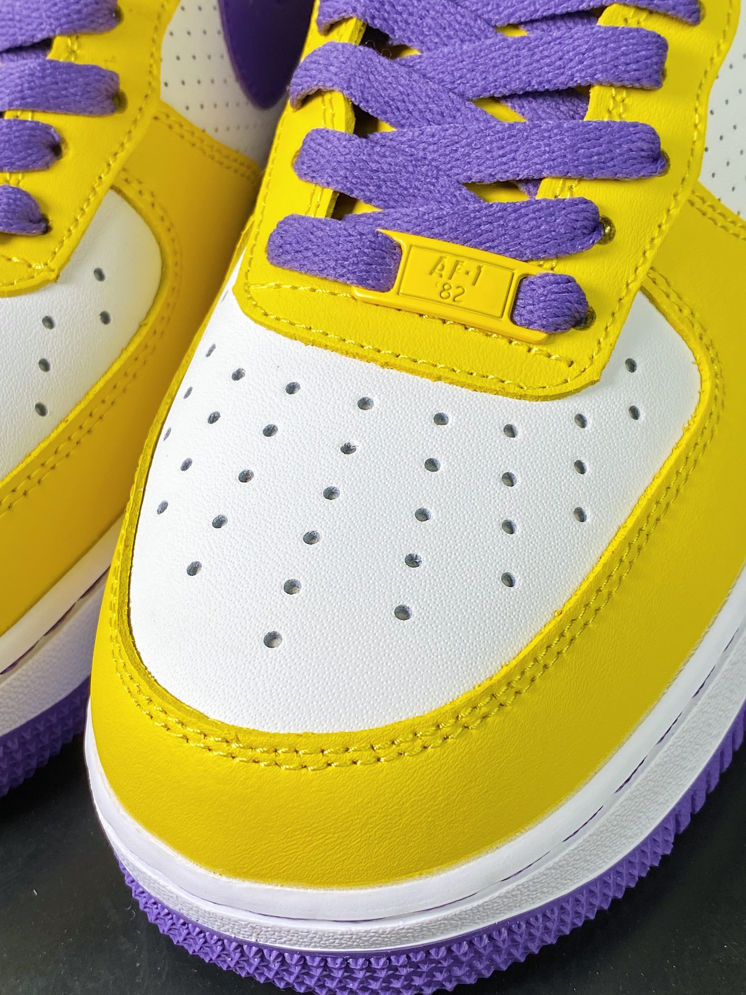 Air Force 1'07 Low ”Kobe Bryant Edition” Air Force One classic low-top versatile casual sports sneakers ”Leather Lakers Yellow Purple” FZ1151-100