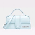 Luxury Fashion Replica Designers
 Jacquemus Handbags Crossbody & Shoulder Bags Blue Light Silver Patent Leather Fall/Winter Collection C168868