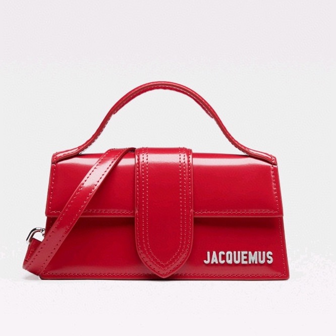 Jacquemus Handbags Crossbody & Shoulder Bags Red Silver Patent Leather Fall/Winter Collection C168868