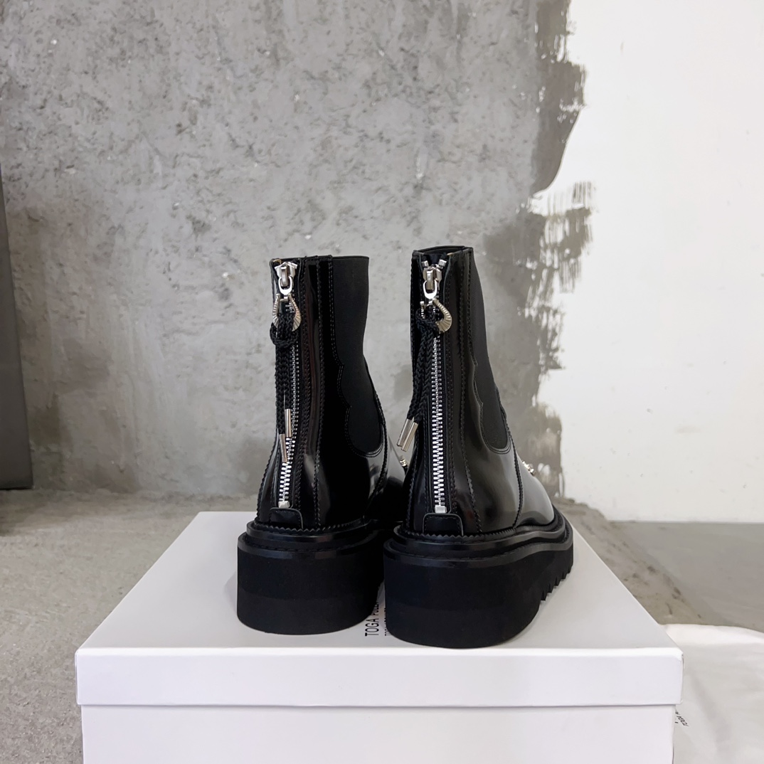 New 2023 Toga Pulla Chelsea Insignia Shoes with Beaded Cattle Skin - 图片 6