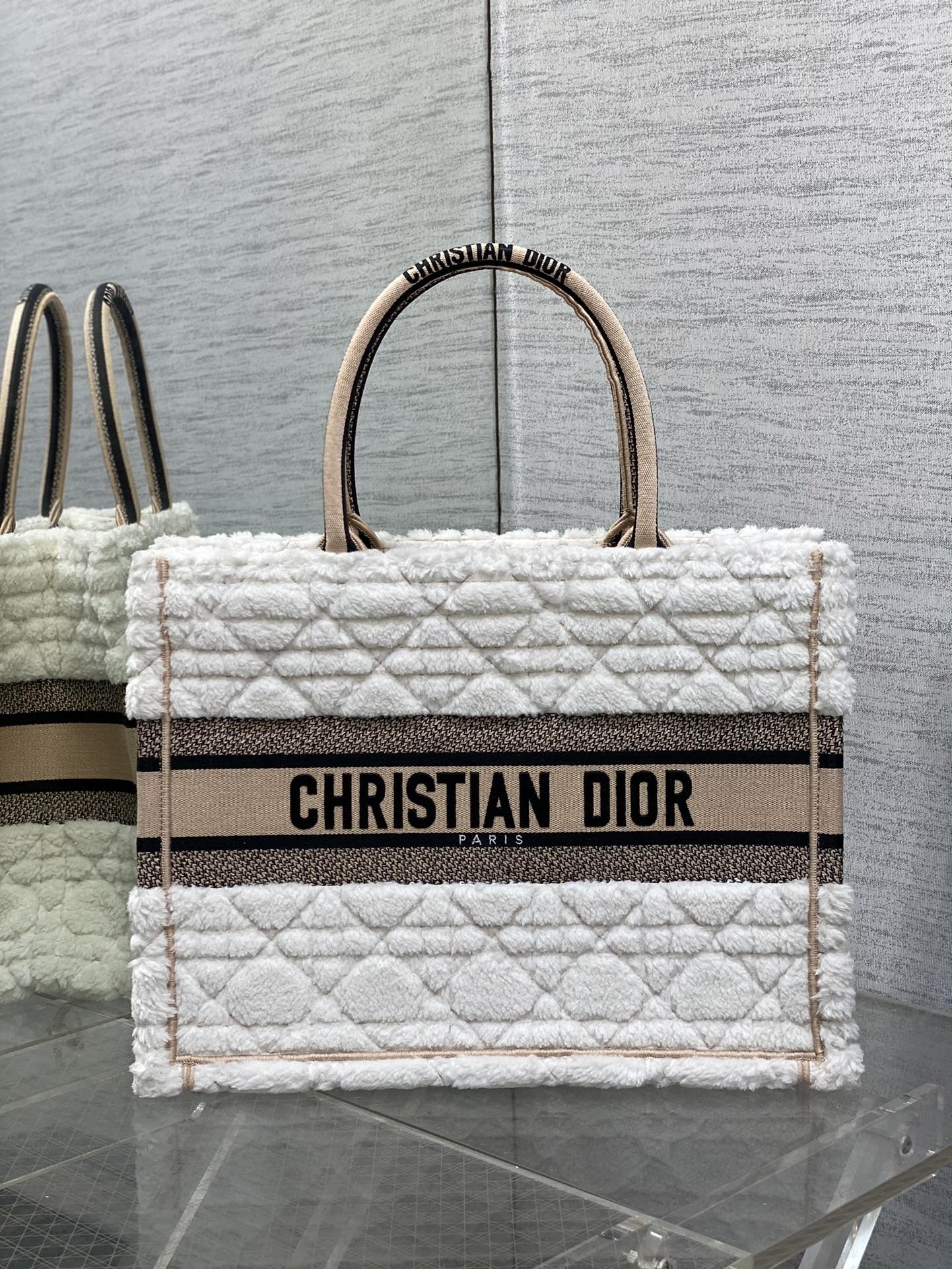 Dior Book Tote Sac cabas en peluche grande capacité